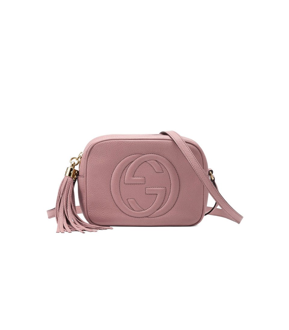 Gucci Soho Small Leather Disco Bag Pink view 2