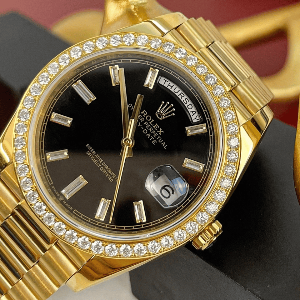 Rolex Day-Date 40 mm Bright black Dial 228348RBR view 3