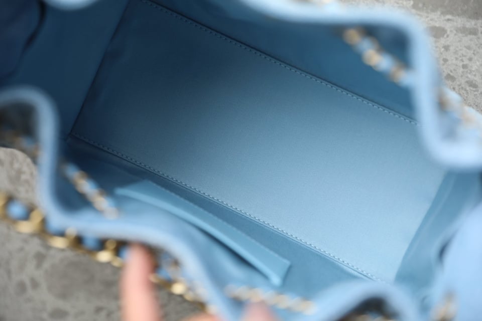 Chanel 25 Small Handbag Crossbody Bag Blue 30cm view 6