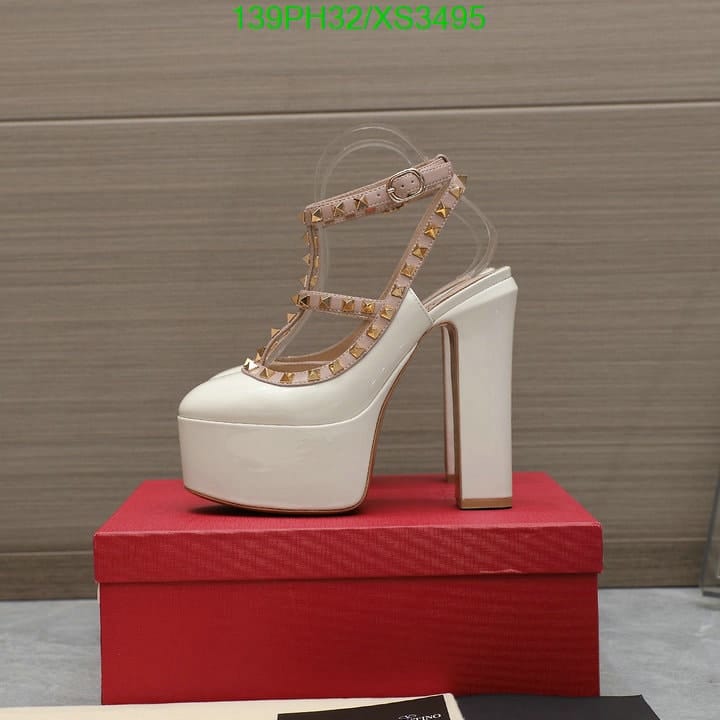 Valentino Rockstud Platform Pump In Patent Leather White view 4