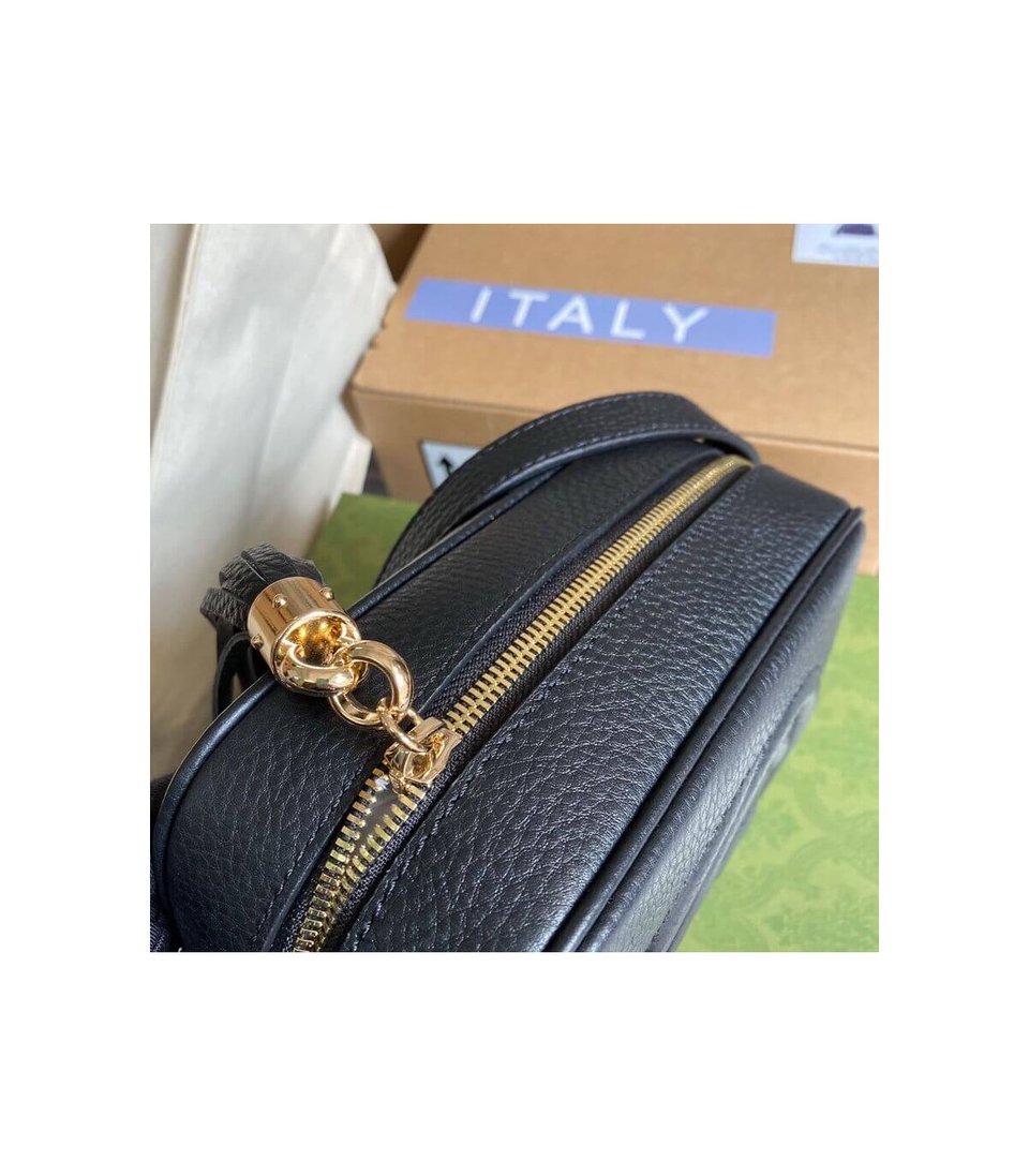 Gucci Soho Small Leather Disco Bag Black view 12