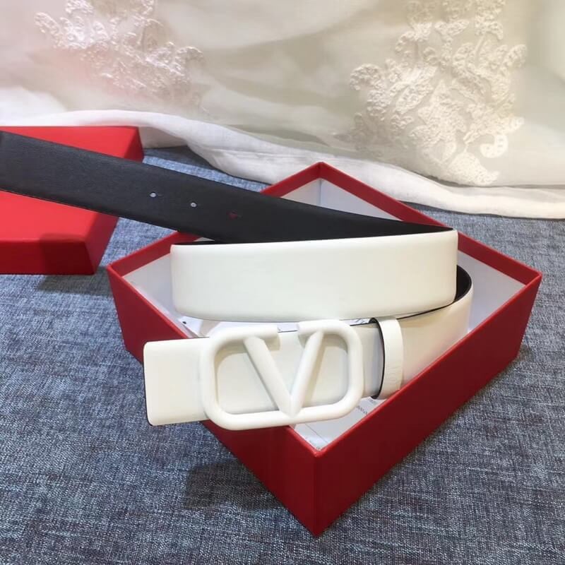 Valentino Reversible Vlogo Belt In Glossy Calfskin 40 mm view 2