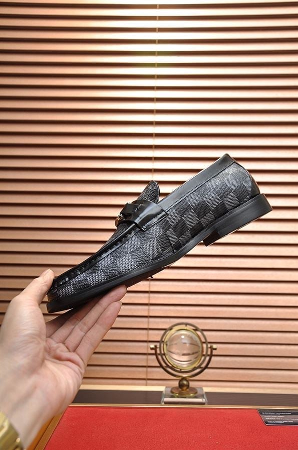 Louis Vuitton LV Monte Carlo Mocassin Damier Black Loafers for Men view 10