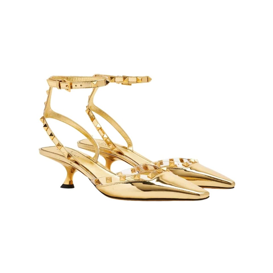 Valentino Garavani Rockstud Couture Pumps Gold view 2