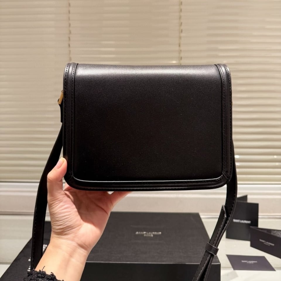 Saint Laurent Solferino Medium Satchel In Box Leather Lining Black 23Cm view 6
