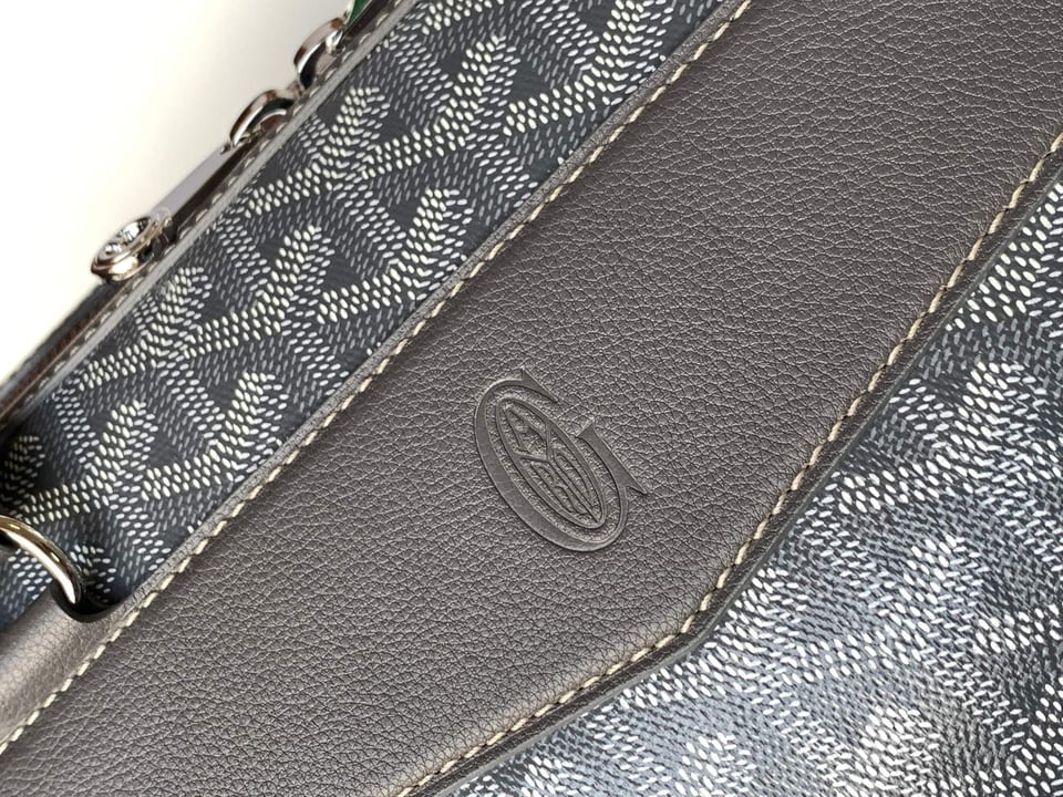 Goyard Cisalpin Document Case 39cm Gray Goyardine Canvas And Calfskin view 6