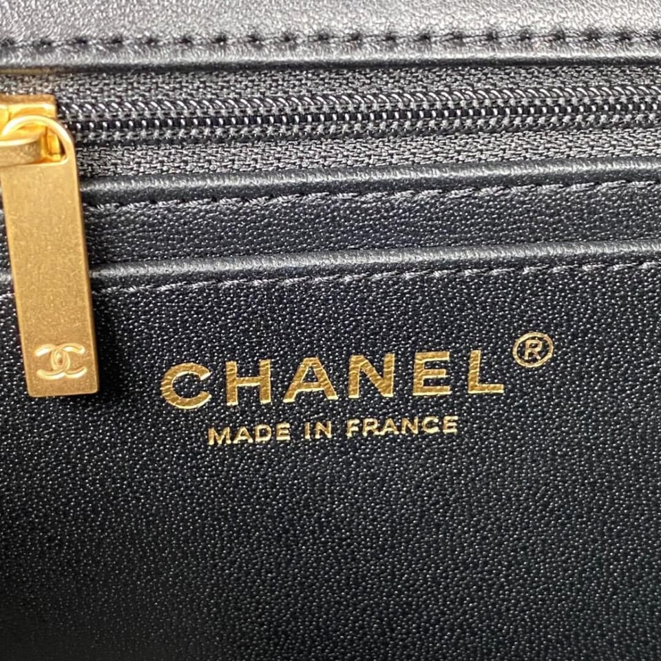 Chanel Mini Flap Bag With Gold Top Handle 20cm view 10