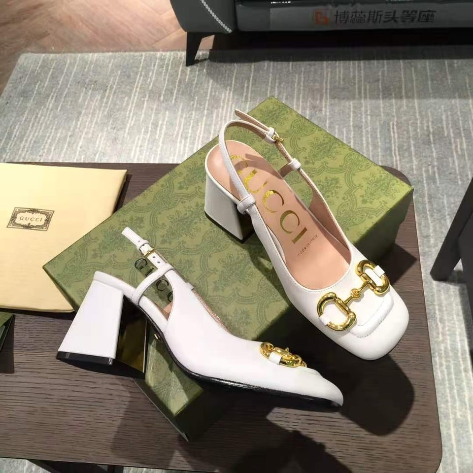 Gucci Women?S Mid Heel Slingback With Horsebit White ?643892 C9D00 9022 view 7