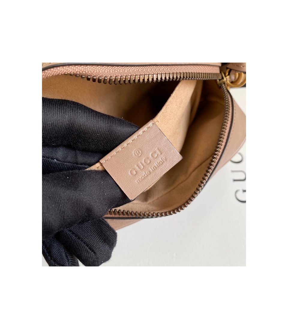 Gucci GG Marmont Matelasse Mini Bag Nude Pink view 15
