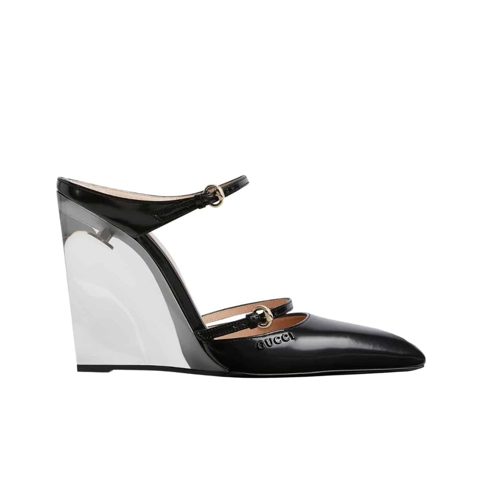 Gucci Women’S Wedge Mule Black 827856 Clg00 1000 view 2