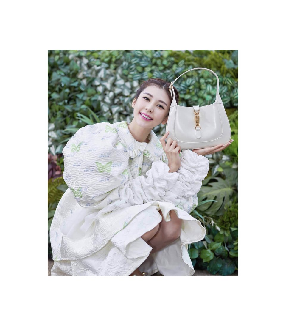 Gucci Jackie 1961 Small Hobo Bag In White Leather 27.5cm view 9