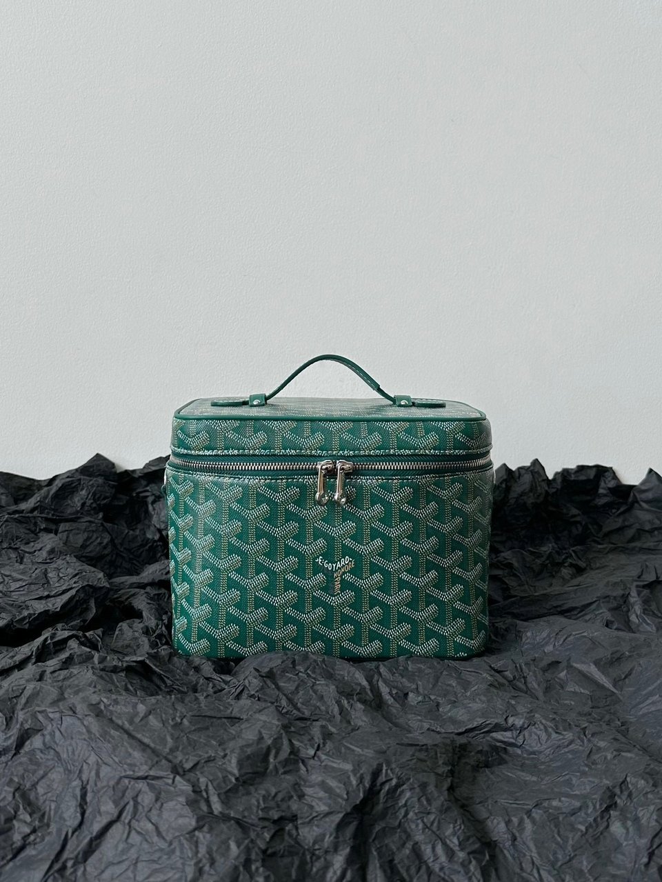 Goyard Goya Makeup Box Bag 20Cm Green Canvas view 3