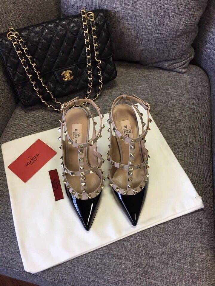 Valentino Patent Rockstud Caged Pump 100Mm Black Zw2S0393Vnwn91 view 9