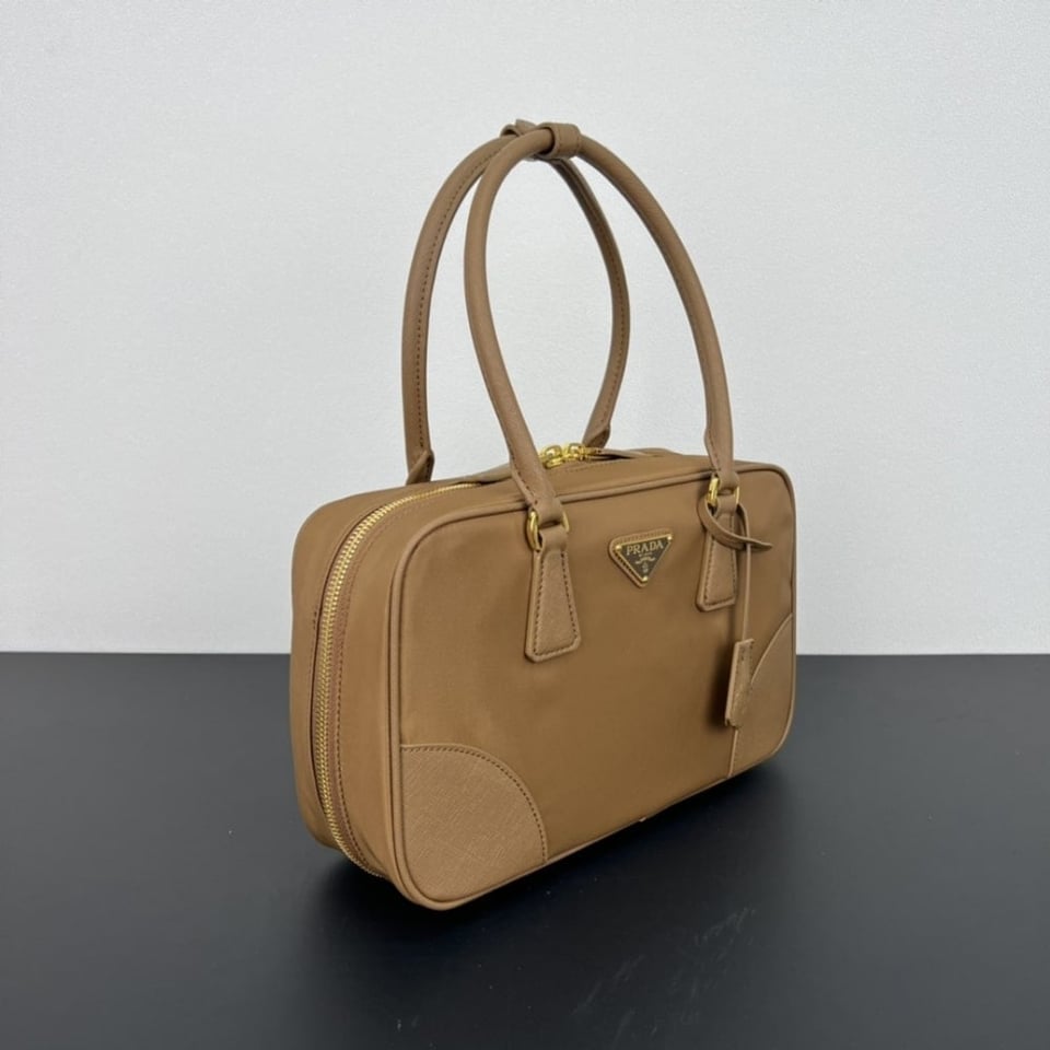 Prada Re Edition 1978 Medium Re Nylon And Saffiano Two Handle Bag Cork Beige 30Cm view 5