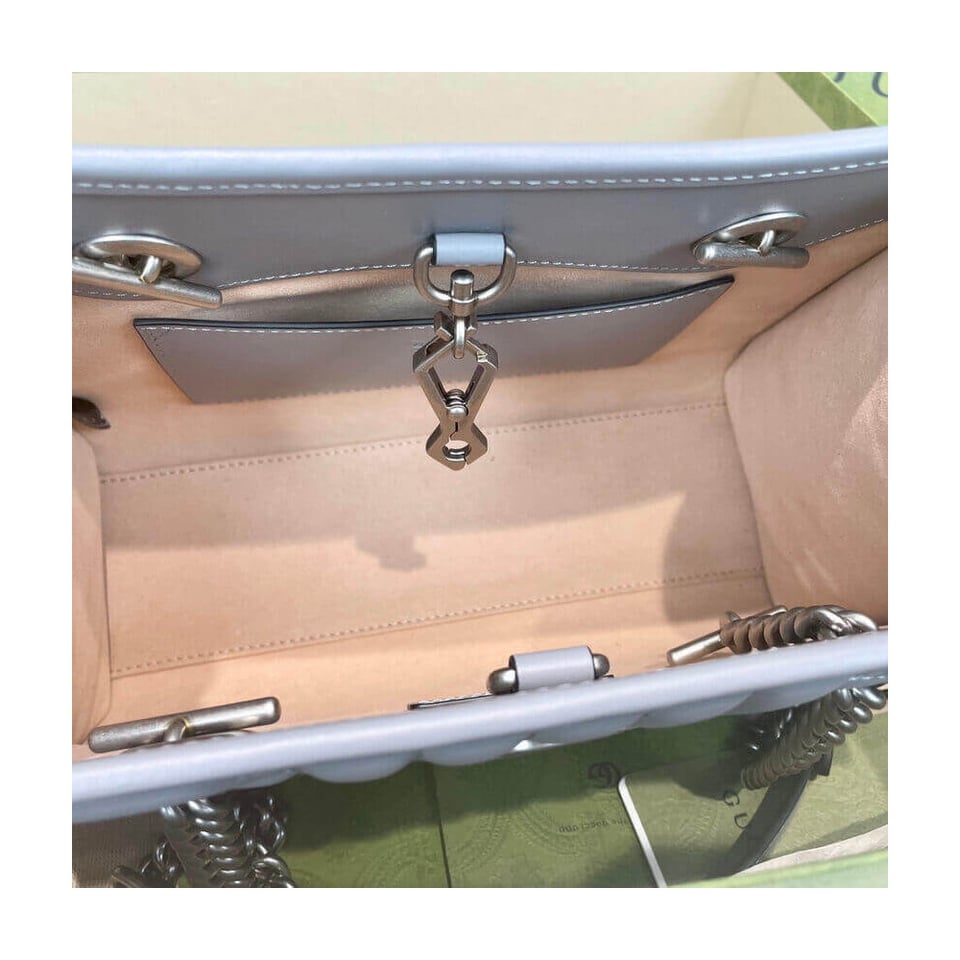 Gucci GG Marmont Small Tote Bag Grey view 15