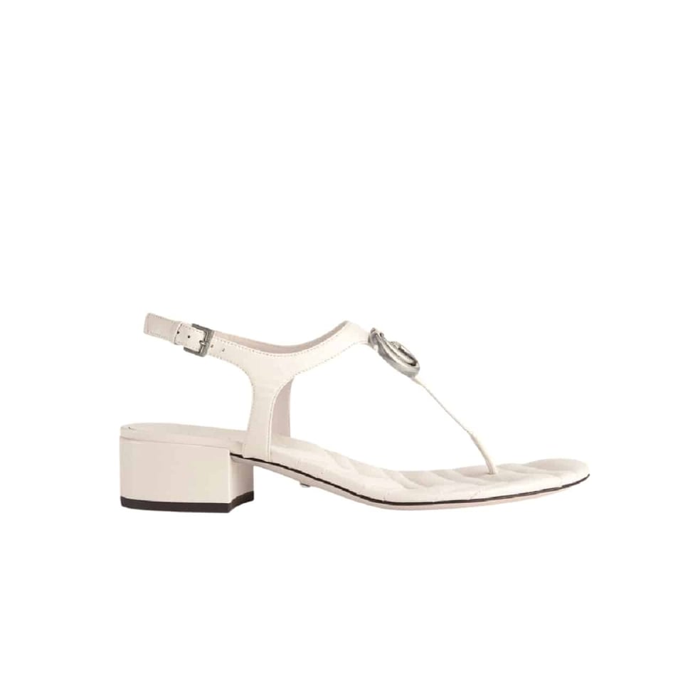 Gucci Double G Sandal Leather White 674840 Bko00 9022 view 2
