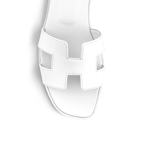 Hermes Slippers Flat Oran Full White H202272Z 2V350 view 3