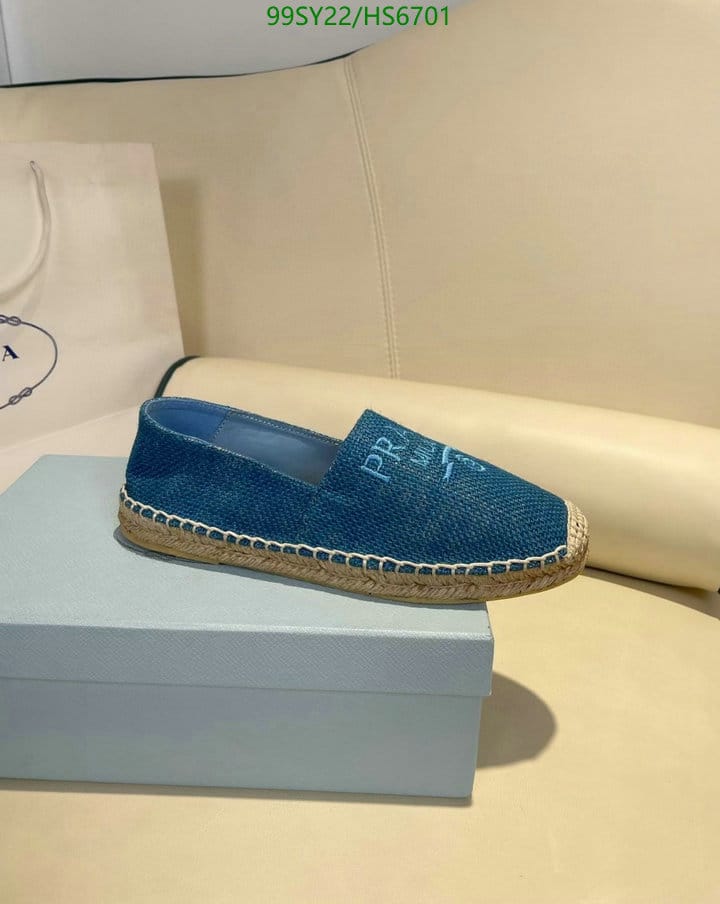 Prada Linen Espadrilles Blue 1S841M376F0013F020 view 4