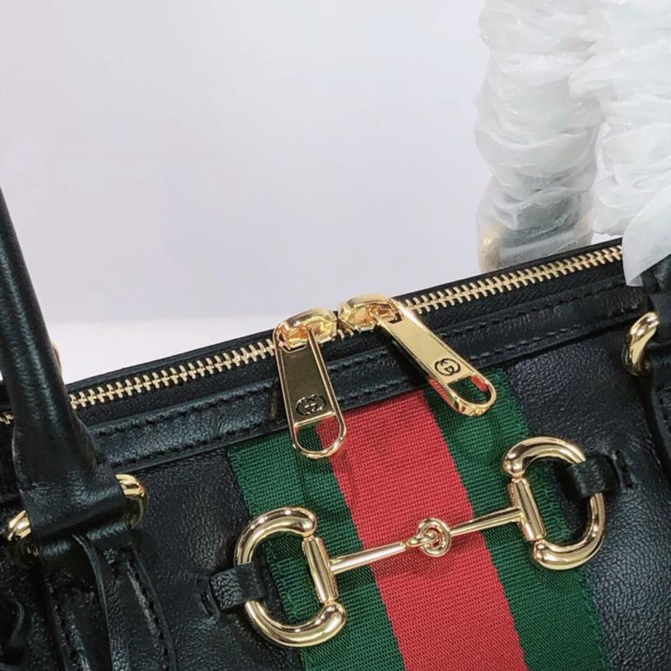 Gucci Borsetto Large Boston Bag Black 38.5cm/15.2in view 8