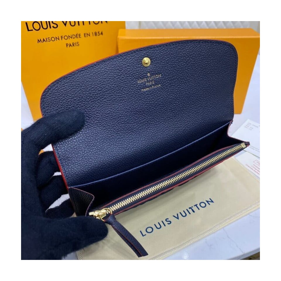 Louis Vuitton Monogram Empreinte Emilie Wallet Marine Rouge view 10
