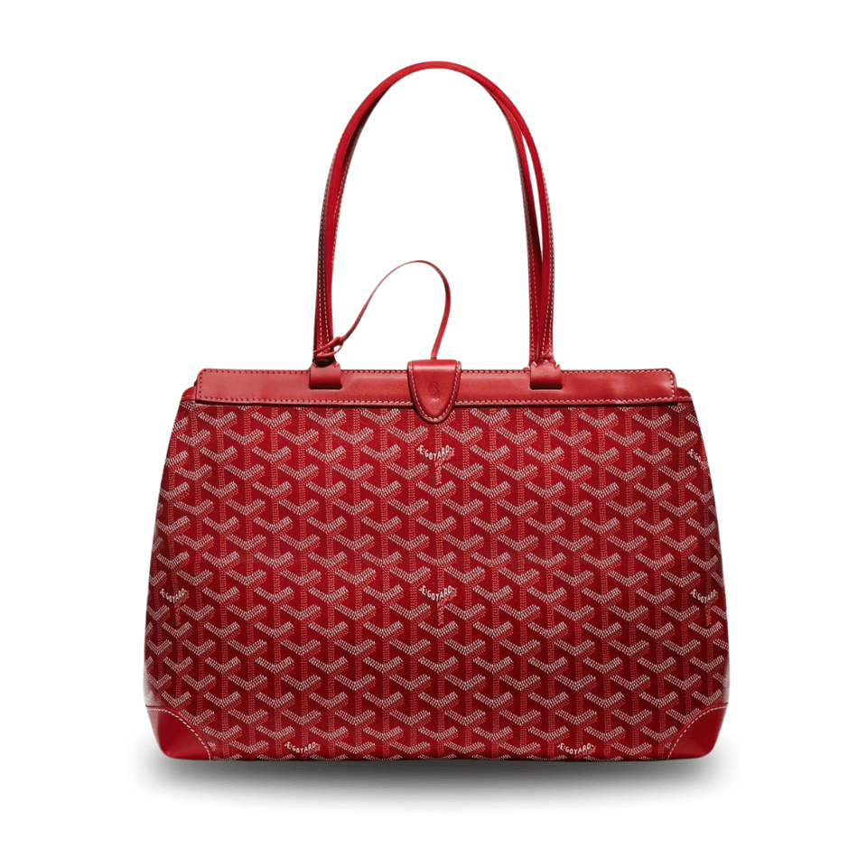 Goyard Bellechasse Biaude Pm Bag 36cm Classic Red Goyardine Canvas And Calfskin Trim view 2