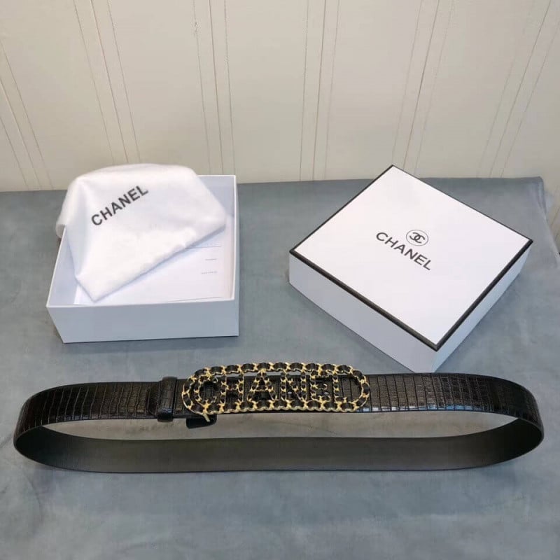 Chanel Lizard Calfskin 30mm Belt AA6600 view 3