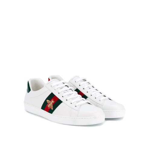 Gucci Ace Embroidered Sneaker Bee White view 2