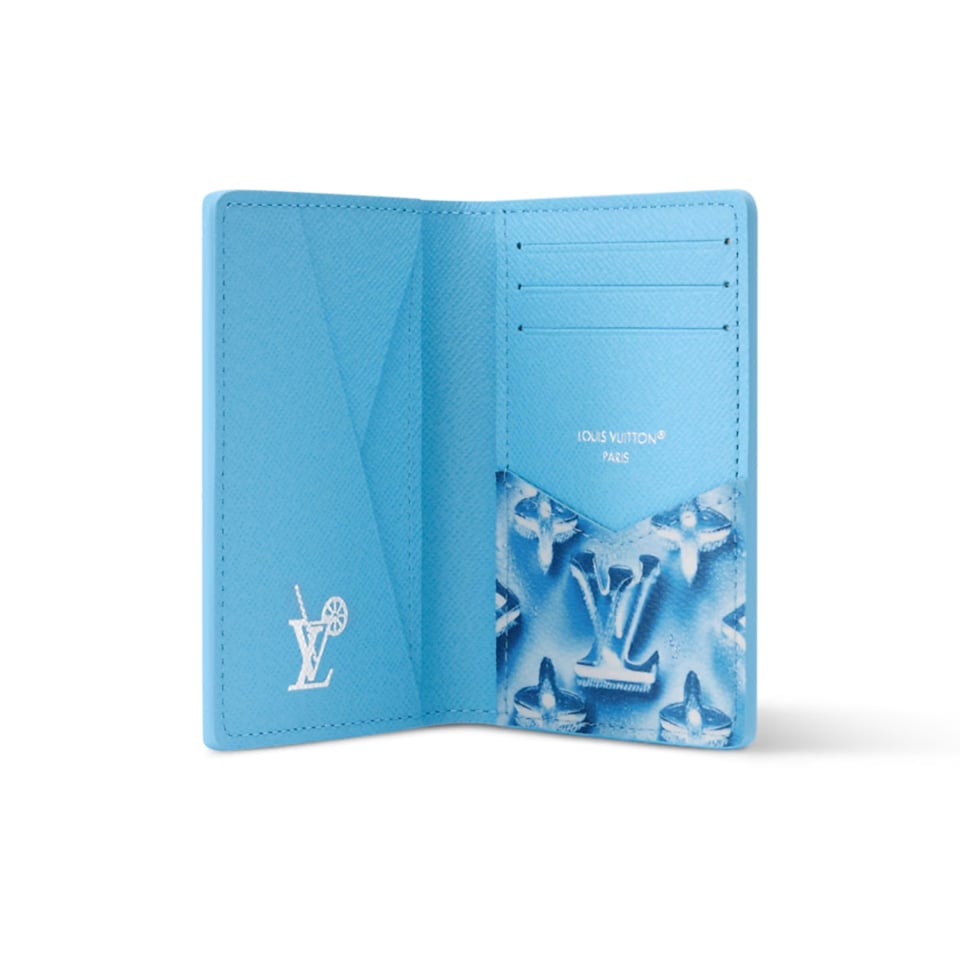 Louis Vuitton Pocket Organizer – Frozen Blueberry Blue 7.6cm/3in M28622 view 3