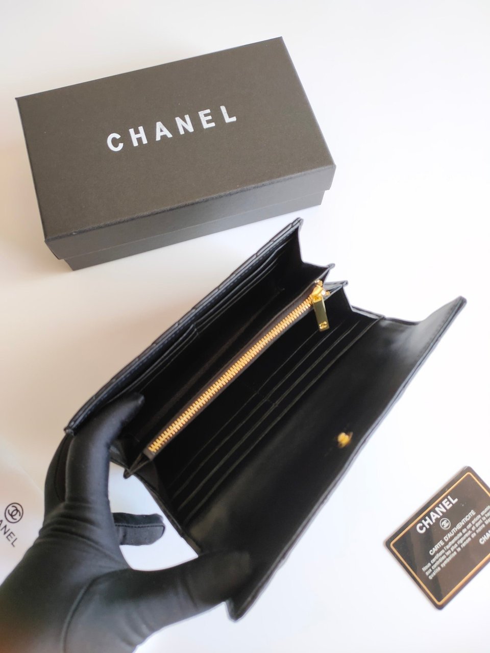 Chanel Classic Long Purse Caviar 19 Black Calfskin view 8