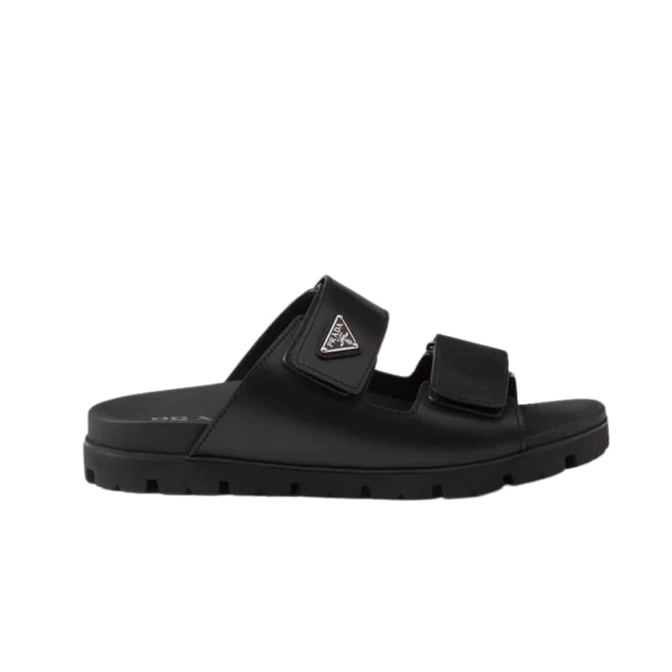 Prada Leather Strap Sandals Black 2X3129 3Lem F0002 view 2