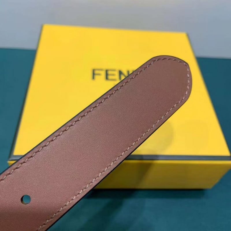 Fendi Baguette 30mm FF Buckle Belt 8C05311 Brown view 9