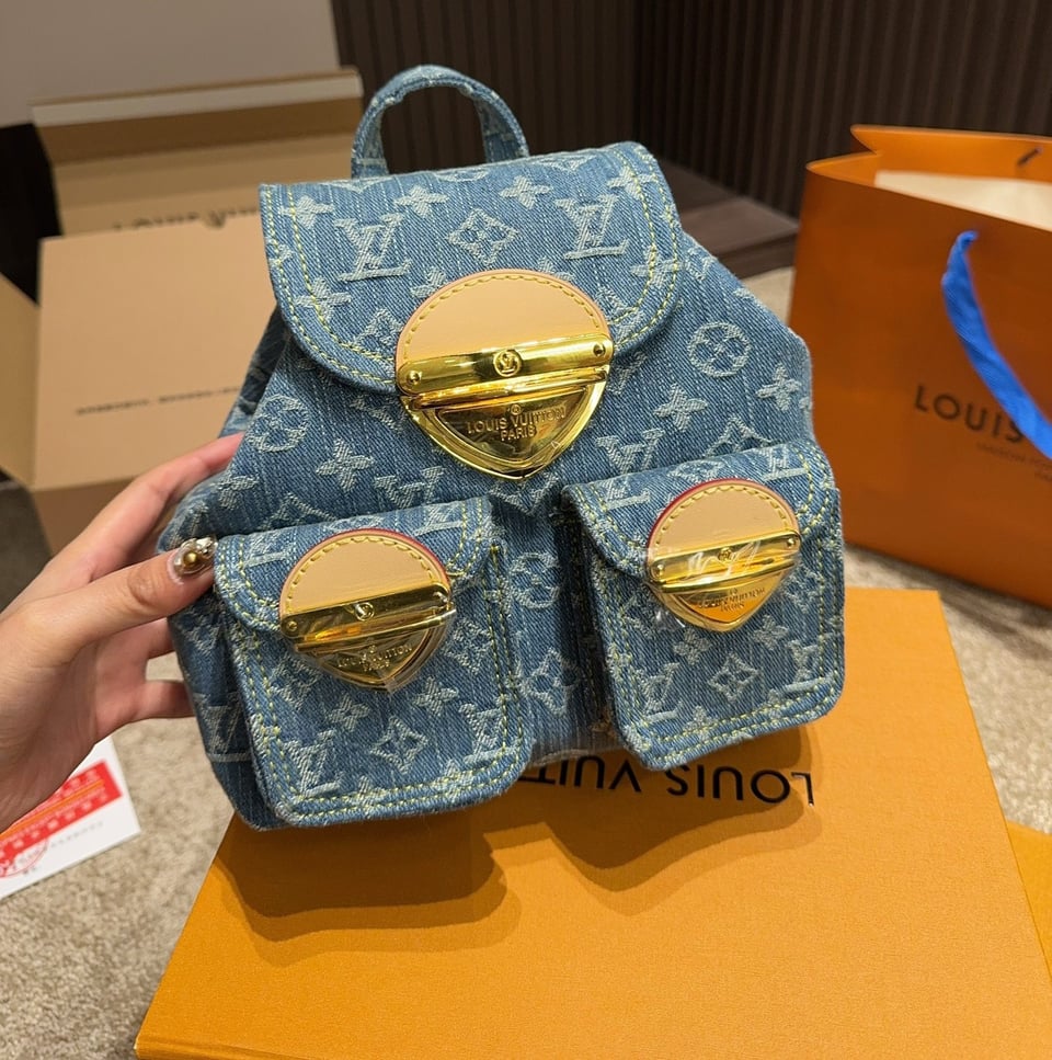 Louis Vuitton Backpack Venice Denim Blue 20Cm M46836 view 3