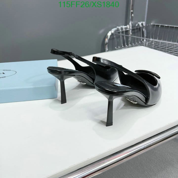 Prada Brushed Leather Slingback Pumps Black 1I901M055F0002F075 view 6