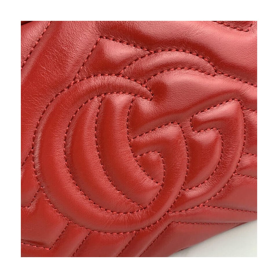 Gucci GG Marmont Small Shoulder Bag Red view 8