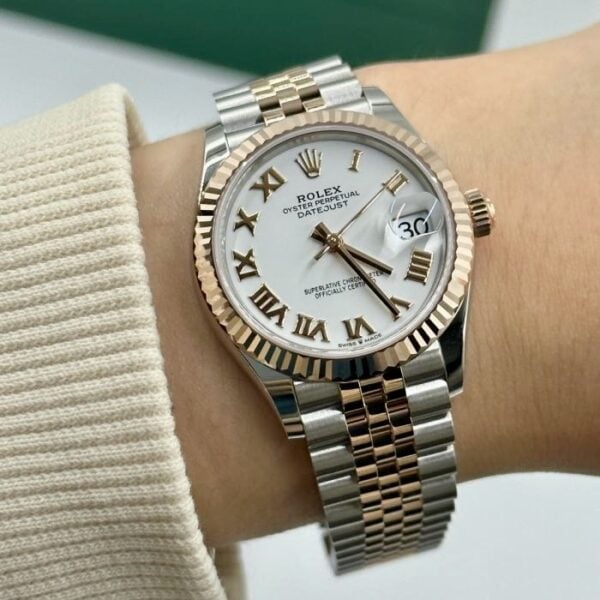 [Superclone] Rolex Datejust 36mm White Dial Everose Jubilee 126231 view 3