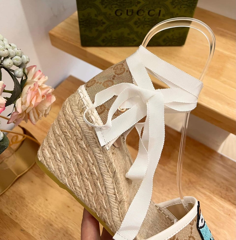 Gucci Women’S Gg Espadrille With Patch ?737511 Fabor 9741 view 3