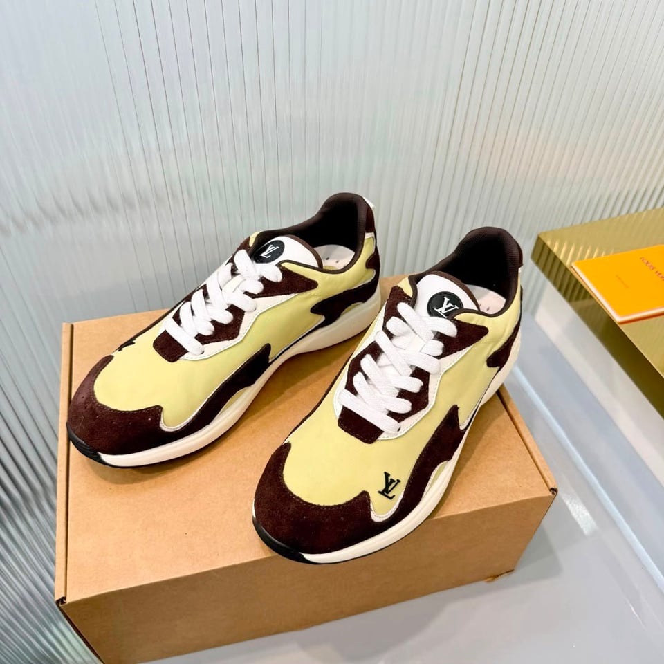 Louis Vuitton Drop 300 Sneakers Light Yellow Nylon 1AKP0J view 8