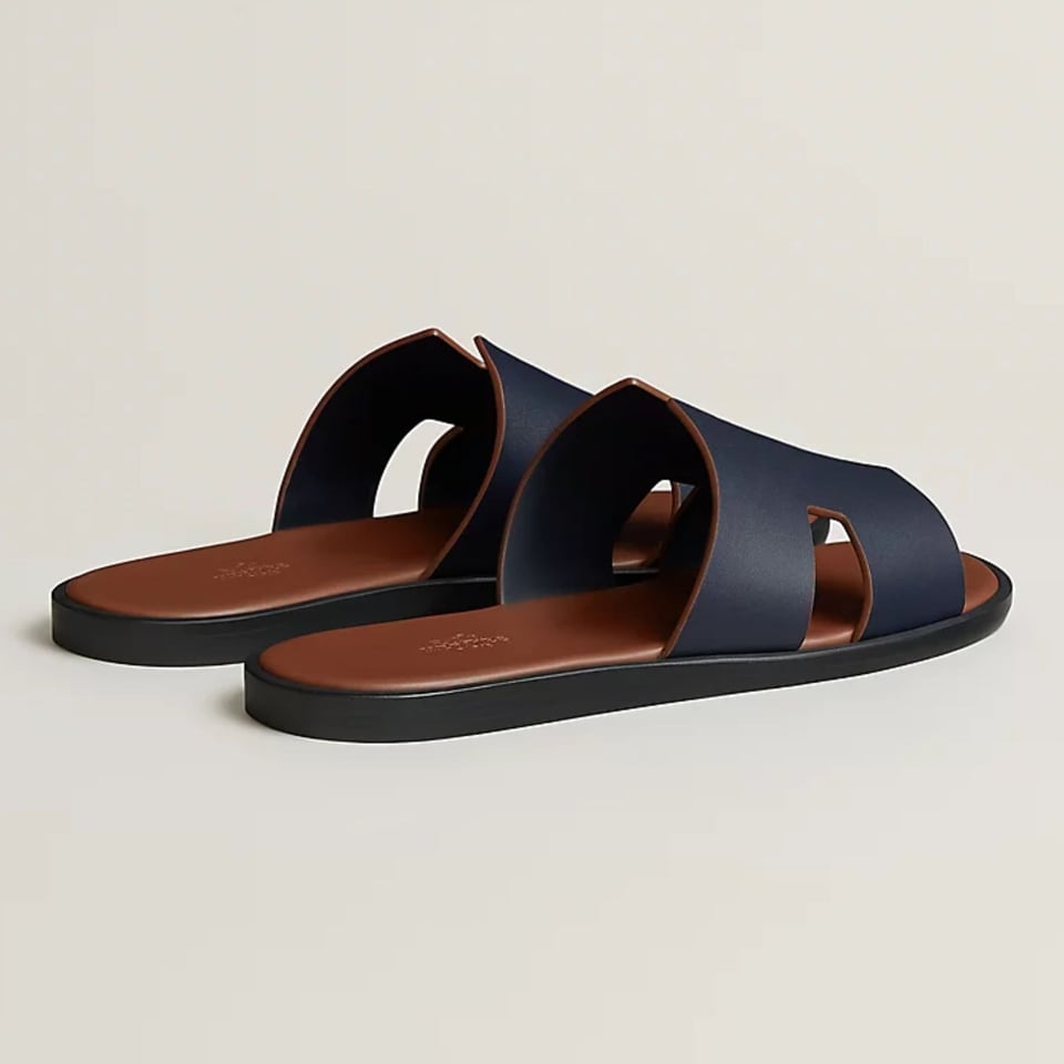 Hermes Izmir Sandal Marine / Gold Color Calfskin H211860ZHI2390 view 4