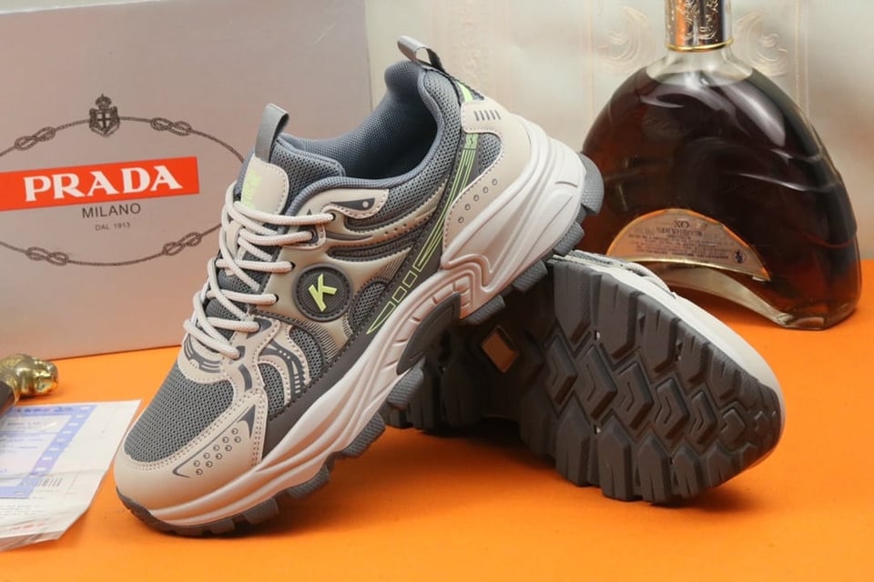 Prada Sport Running Sneaker In Grey view 7