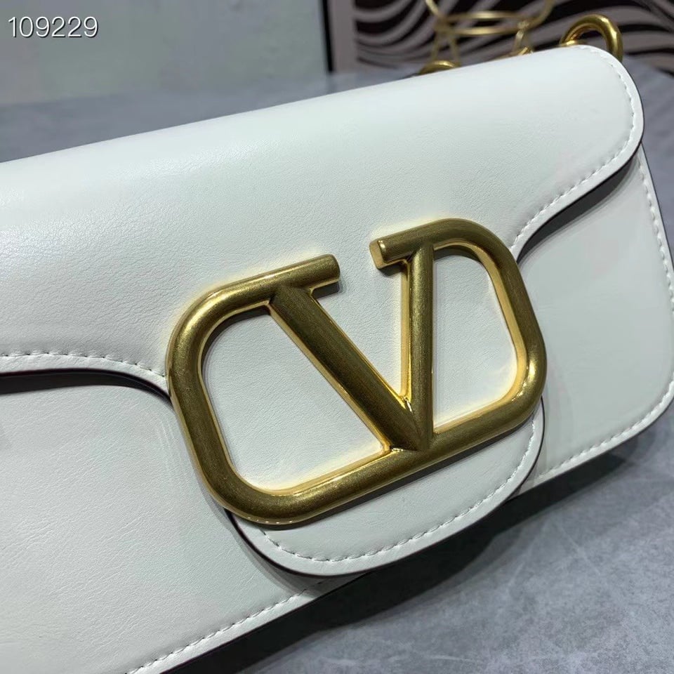 Valentino Locò Small Shoulder Bag In Calfskin White 1W2B0K53Zxli16 view 6