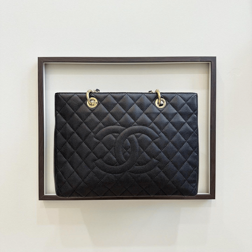 Chanel Classic Tote Bag Gold Toned Hardware Black 34cm view 4