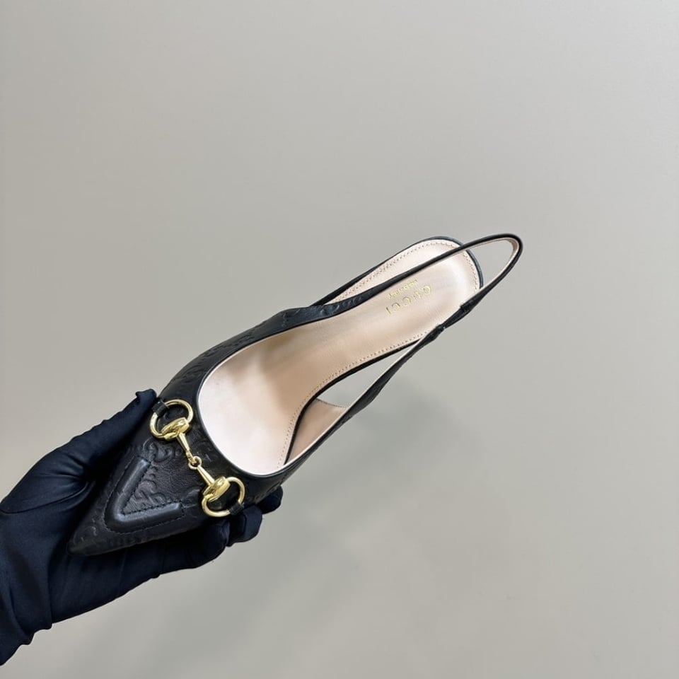 Gucci Women’S Horsebit Pump Gg Leather Black 792065 Aaegj 1000 view 8