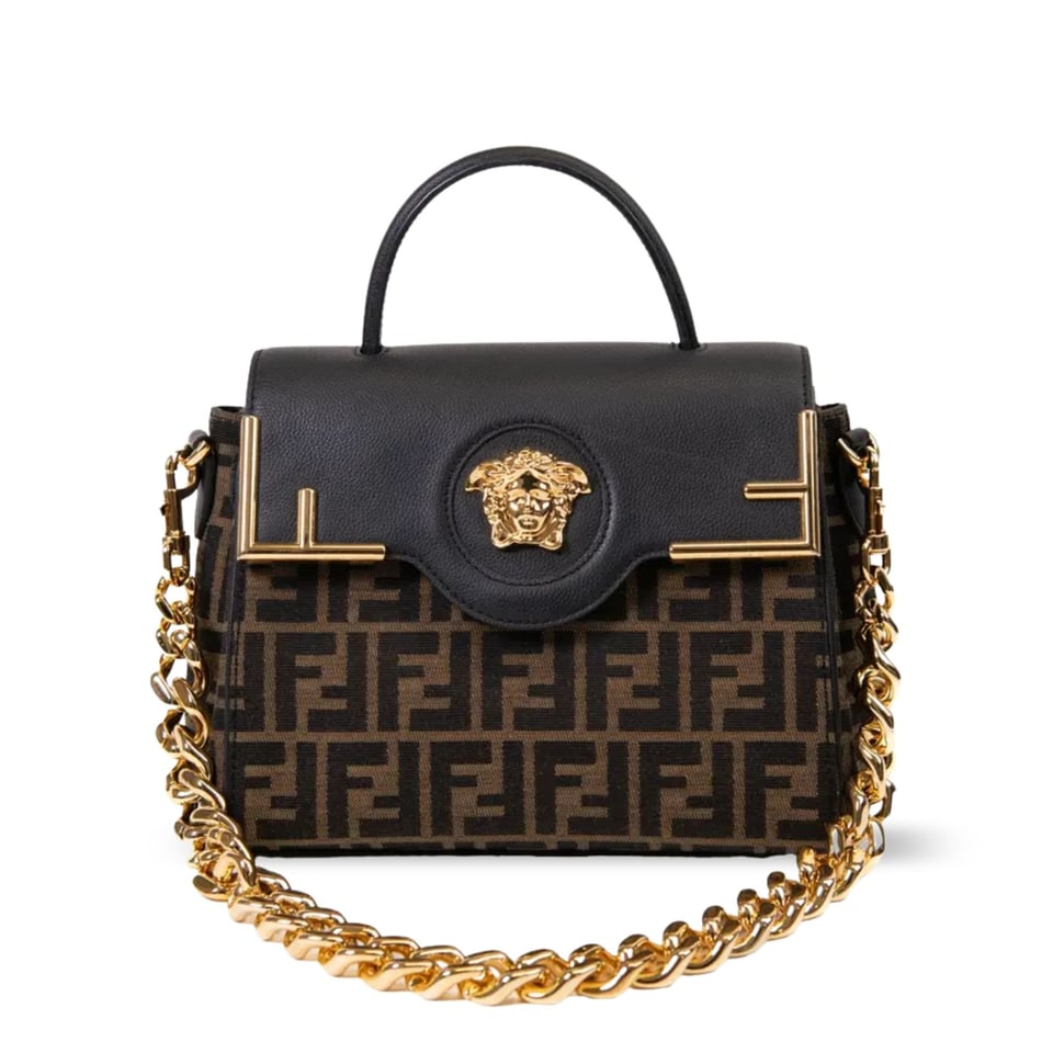 Fendi x Versace Fendace La Medusa Top Handle Bag Zucca Canvas 25cm view 2
