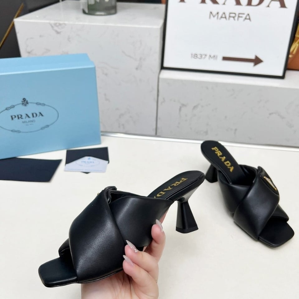 Prada Padded Nappa Sandals Black 1Xx754 2Dl8 F0002 F 065 view 6