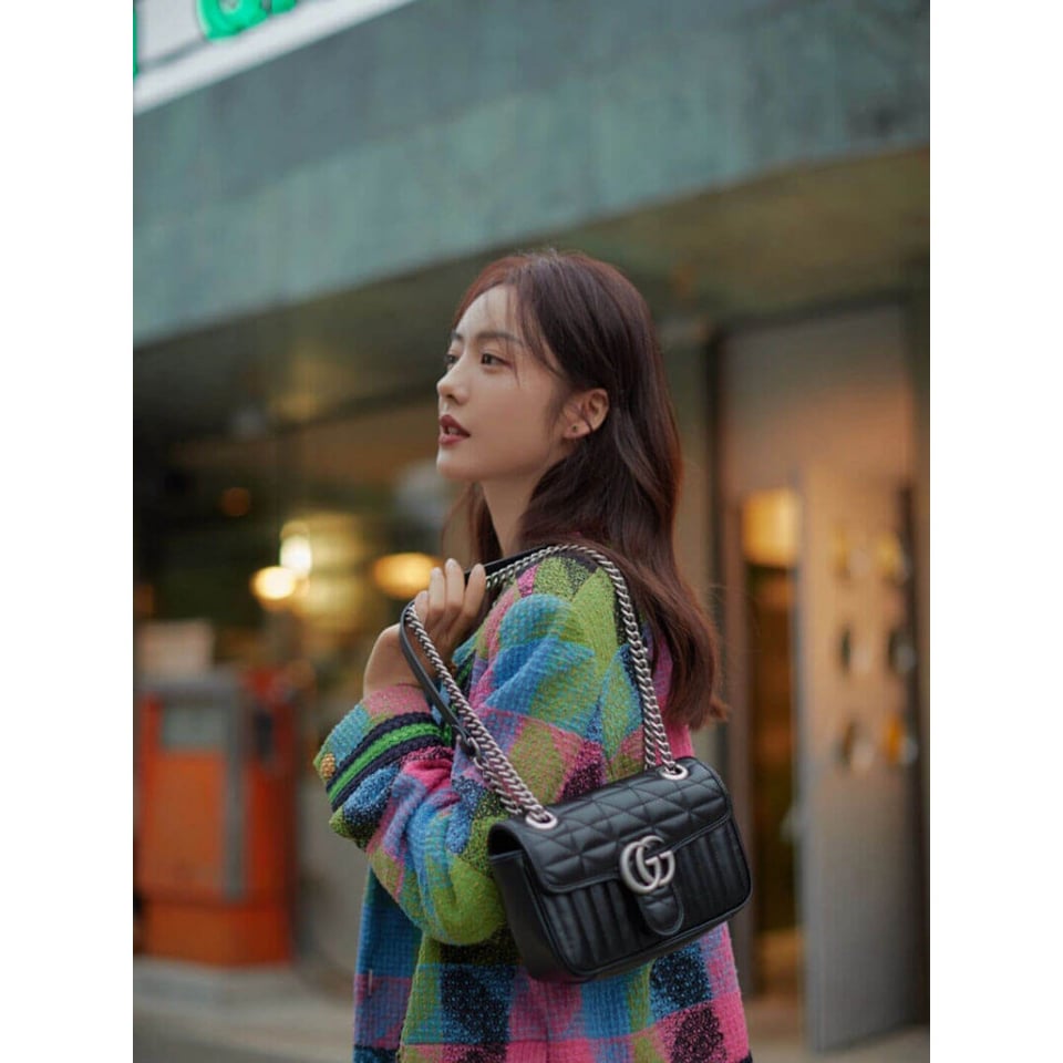 Gucci GG Marmont Mini Shoulder Bag Black view 10