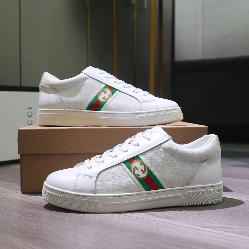 Gucci Gg Supreme White Sneaker Gg With Web view 8