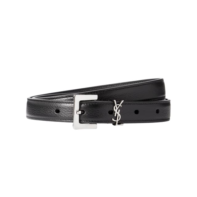 Saint Laurent Cassandre Leather Belt