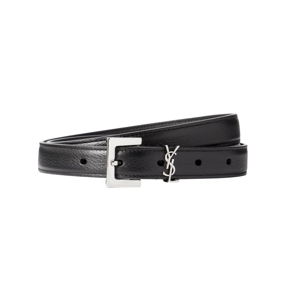 Saint Laurent Cassandre Leather Belt