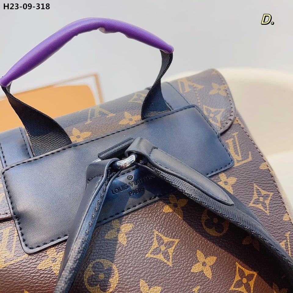 Louis Vuitton Christopher Backpack Monogram Macassar Canvas Brown And Purple 45Cm M46247 view 9