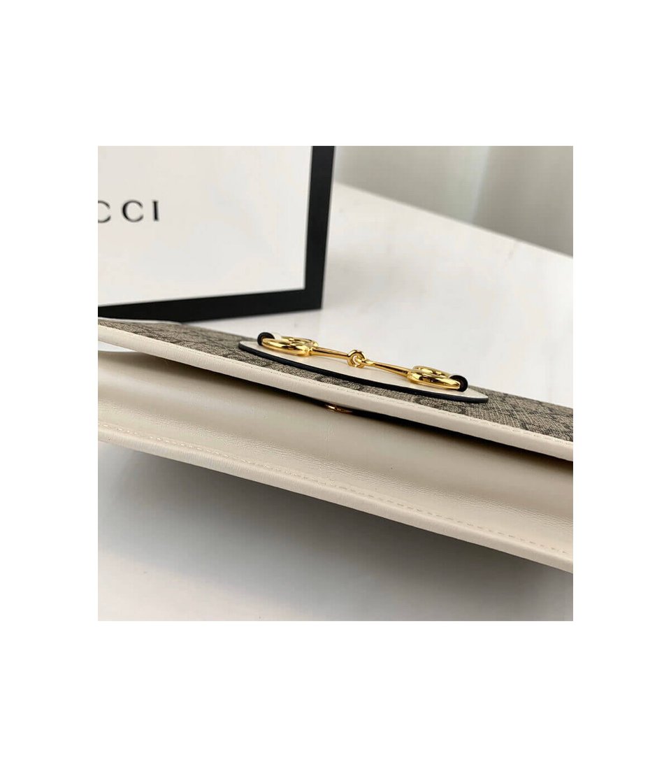 Gucci 1955 Horsebit Wallet With Chain White 19cm view 10
